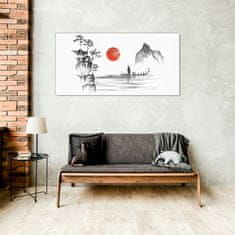 COLORAY.SK Skleneny obraz Japonsko tradičné maľba 100x50 cm