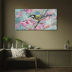 COLORAY.SK Skleneny obraz Kvety zvieracie vták 100x50 cm