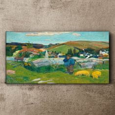 COLORAY.SK Obraz Canvas swineherd Gauguin 140x70 cm