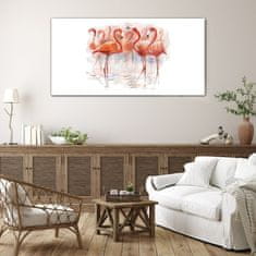 COLORAY.SK Skleneny obraz Abstraktné zvieracie plameniak 140x70 cm
