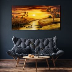 COLORAY.SK Obraz Canvas Príroda žltých riečnych stromov 140x70 cm