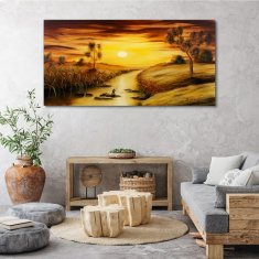 COLORAY.SK Obraz Canvas Príroda žltých riečnych stromov 140x70 cm