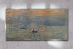 COLORAY.SK Skleneny obraz Východ slnka impresionizmus 140x70 cm