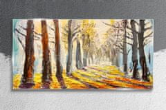 COLORAY.SK Skleneny obraz Maľovanie lesných stromov 120x60 cm