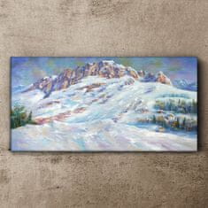 COLORAY.SK Obraz Canvas Zimné maľba snehu hôr 120x60 cm