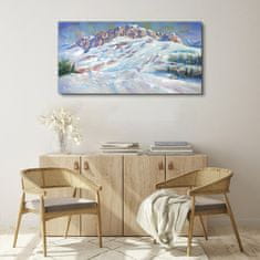 COLORAY.SK Obraz Canvas Zimné maľba snehu hôr 120x60 cm