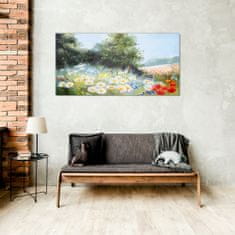 COLORAY.SK Skleneny obraz Kvety strom voľne žijúcich živočíchov 100x50 cm