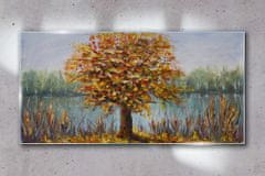COLORAY.SK Skleneny obraz Jazero stromy jesenné lístie 120x60 cm