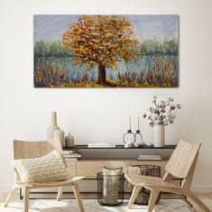 COLORAY.SK Skleneny obraz Jazero stromy jesenné lístie 120x60 cm