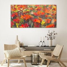 COLORAY.SK Skleneny obraz Maki kvety maľovanie 120x60 cm