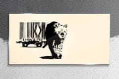 COLORAY.SK Skleneny obraz Leopard čiarový kód 120x60 cm
