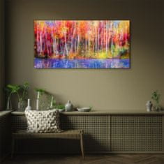 COLORAY.SK Skleneny obraz Farebné stromy maľovanie 100x50 cm