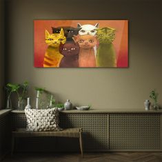 COLORAY.SK Skleneny obraz Abstrakcie zvierat mačky 100x50 cm