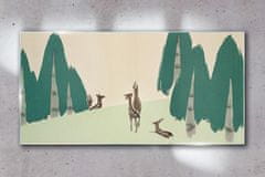 COLORAY.SK Sklenený obraz Abstrakcie lesných zvierat 140x70 cm