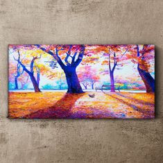 COLORAY.SK Obraz canvas Park strom listy jeseň 140x70 cm