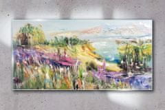 COLORAY.SK Skleneny obraz Abstrakcie krajina hôr 140x70 cm