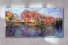 COLORAY.SK Skleneny obraz Abstrakcie jazera príroda 120x60 cm