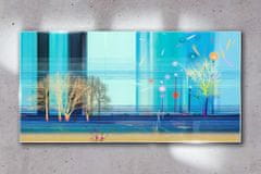 COLORAY.SK Skleneny obraz Abstrakcie parku stromy 140x70 cm