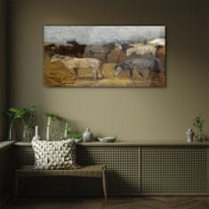 COLORAY.SK Skleneny obraz Maľovanie zvierat kone 100x50 cm