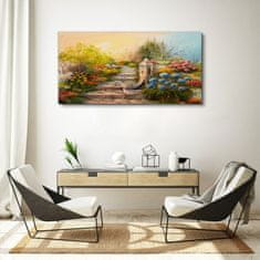 COLORAY.SK Obraz canvas Kvety strom voľne žijúcich živočíchov slnko 120x60 cm