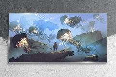 COLORAY.SK Skleneny obraz Maľba abstrakcie medusa 120x60 cm