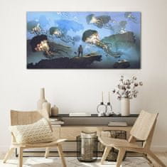 COLORAY.SK Skleneny obraz Maľba abstrakcie medusa 120x60 cm