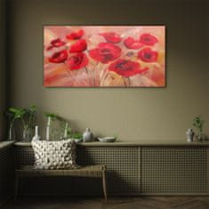 COLORAY.SK Skleneny obraz Červené kvety mak 100x50 cm