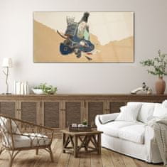 COLORAY.SK Sklenený obraz Samuraj šípka z luku 140x70 cm
