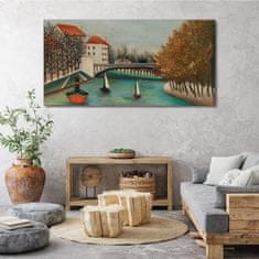 COLORAY.SK Obraz Canvas Mestské lode stromy 140x70 cm