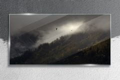 COLORAY.SK Skleneny obraz Maľovanie mrak hory 140x70 cm