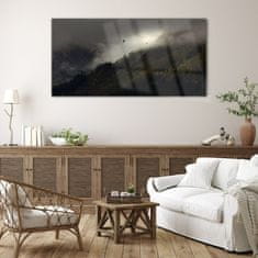 COLORAY.SK Skleneny obraz Maľovanie mrak hory 140x70 cm