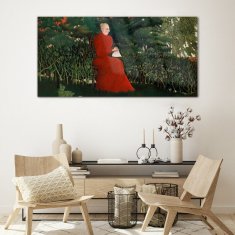 COLORAY.SK Sklenený obraz Žena stromy kríkov 120x60 cm