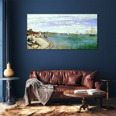 COLORAY.SK Skleneny obraz Regata v adresách mincí 120x60 cm