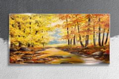 COLORAY.SK Skleneny obraz Jesenné lesné maľba 120x60 cm