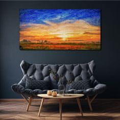 COLORAY.SK Obraz Canvas Západ slnka maľba 140x70 cm