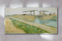 COLORAY.SK Skleneny obraz Mostná cestná rieka 100x50 cm