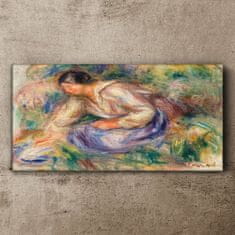 COLORAY.SK Obraz na plátne Abstrakcie žena tráva 140x70 cm