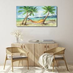 COLORAY.SK Obraz canvas Beach Palm Sea Hammock 120x60 cm