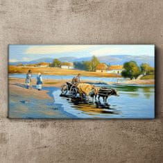 COLORAY.SK Obraz canvas Village Village riečna chata 120x60 cm