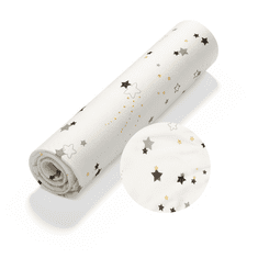 Bambusová plachta s gumičkou do postieľky – Hviezdny prach