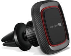 Connect IT InCarz 4Strong360 CARBON univerzální magnetický držiak do auta, 4 magnety, červený