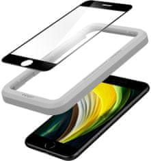 Spigen ochranné sklo AlignMaster FC pro iPhone sa (2022/2020)/8/7, čierna