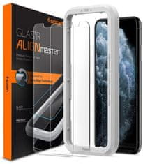 Spigen ochranné sklo AlignMaster Glas.tR pro Apple iPhone 11/XR, 2 ks, čirá