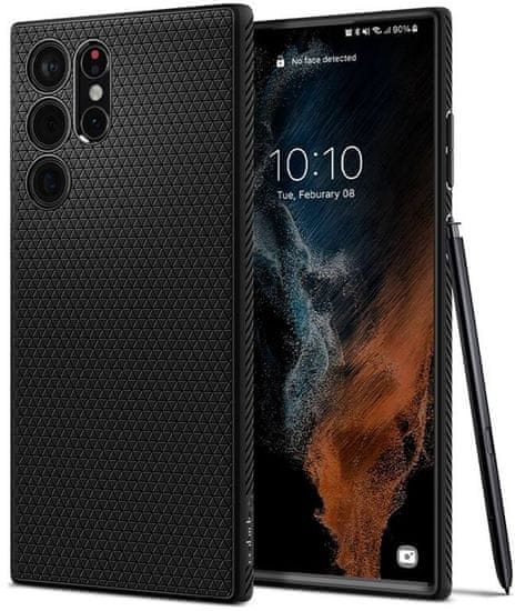 Spigen ochranný kryt Liquid Air pro Samsung Galaxy S22 Ultra, čierna