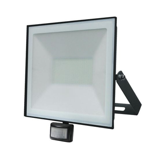 Reflektor čierny LED 100W pohyb