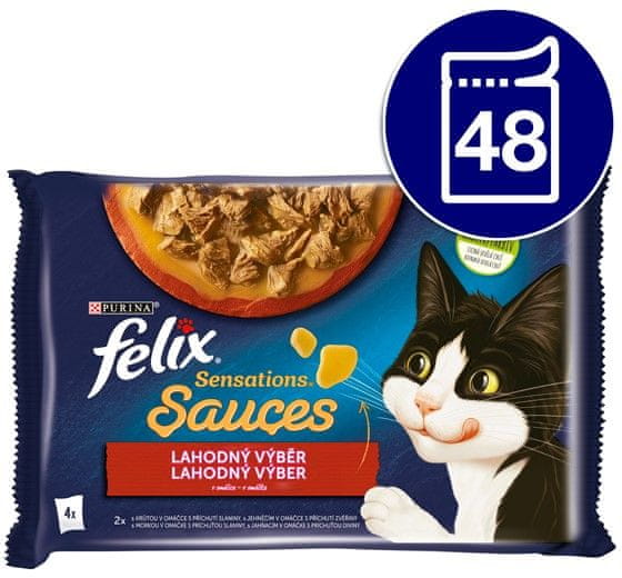 Felix SENSATIONS multipack morka, jahňacie v omáčke 48x85 g