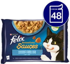 Felix SENSATIONS multipack treska, sardinky v omáčke 48x85 g