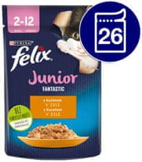 Felix FANTASTIC junior kura v želé 26x85 g