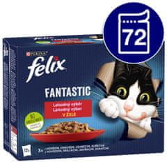 Felix FANTASTIC multipack lahodný výber v želé 72x85 g