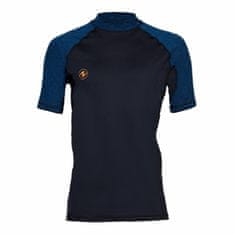 AQUALUNG Pánske lycrové tričko SLIM FIT čierna/modrá modrá/čierna 2XL